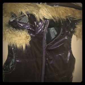 Flashy purple vest with fur